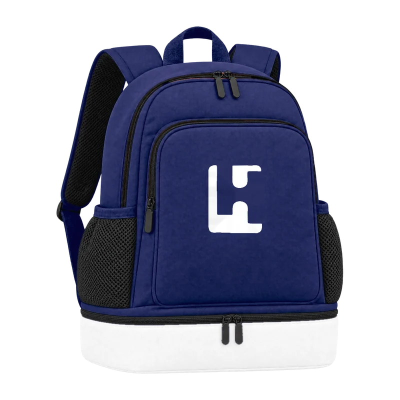 Custom Club Backpack in Navy / White, front