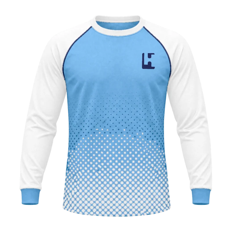 Custom Goalkeeper Jersey in Sky / White, front